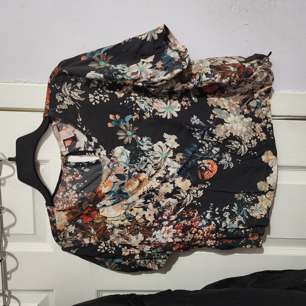 Floral Black Women's Top